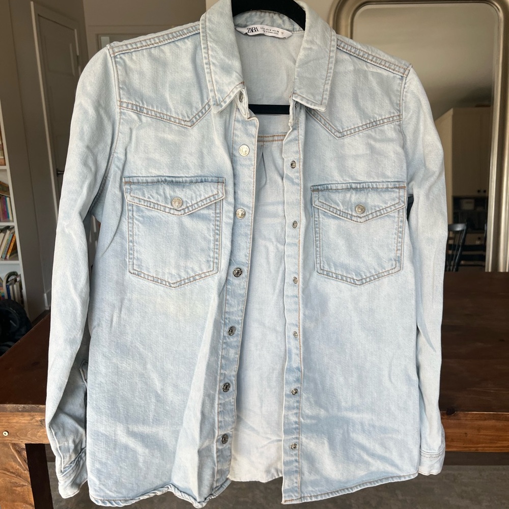 Zara Light Blue Button Down Shirt